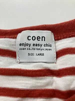 coen/コーエン/Tシャツ/カットソー/トップス/レッド/LARGE