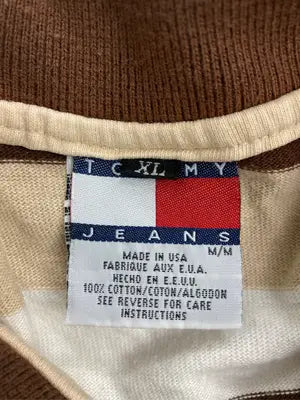TOMMY JEANS/トミージーンズ/ポロシャツ/トップス/ブラウン/M