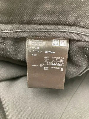 UNIQLO/ユニクロ/スラックス/パンツ/ブラック/S   ウエスト68-76cm