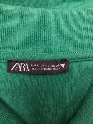 ZARA/ザラ/ポロシャツ/トップス/グリーン/EUR L/USA L/MEX 30