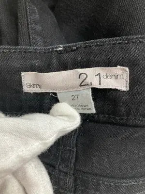 2.1 denim/デニムパンツ/パンツ/ブラック/27
