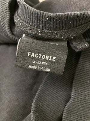 FACTORIE/スウェット/トップス/ブラック/X-LARGE