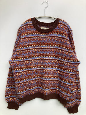 ニット/セーター/トップス/ブラウン/F