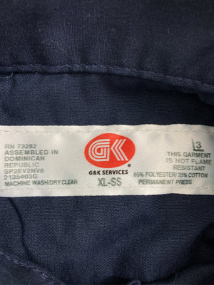 G&K SERVICES/シャツ/ブラウス/トップス/ネイビー/XL-SS