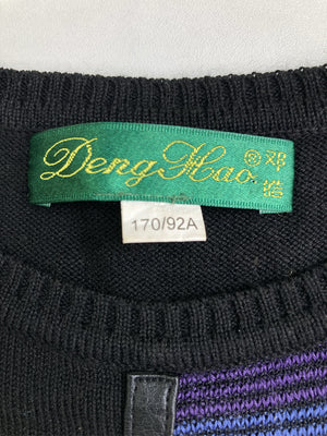 Deng Hao/ニット/セーター/トップス/ブラック/170/92A