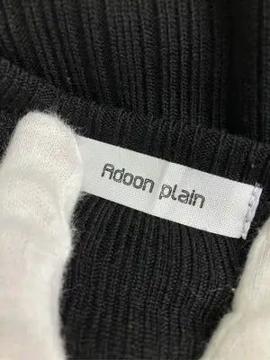 Adoon plain/アドーンプレーン/Tシャツ/カットソー/トップス/ブラック/L