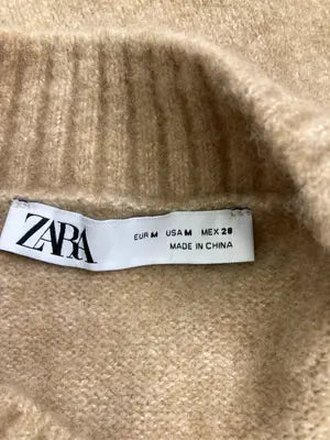 ZARA/ザラ/ニット/セーター/トップス/ベージュ/USA M