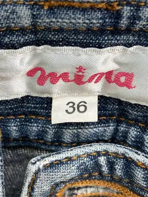 mina/デニムパンツ/パンツ/ブルー/36