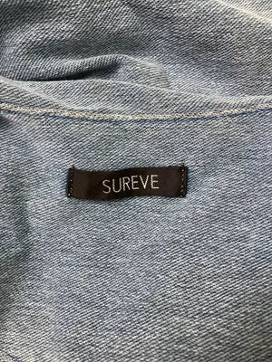 SUREVE/シュリーブ/ノーカラーコート/ジャケット/アウター/スカイブルー/M