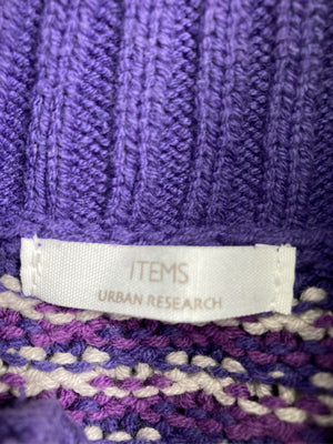 ITEMS/アイテムズ/ニット/セーター/トップス/パープル/FREE