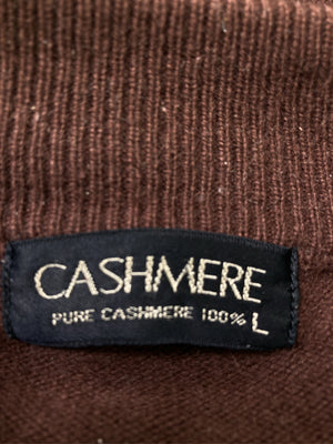 CASHMERE/カシミヤ/ニット/セーター/トップス/ブラウン/L