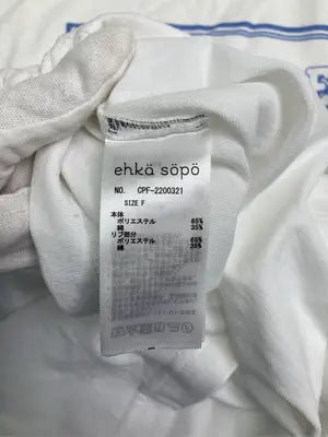 ehka sopo/エヘカソポ/Tシャツ/カットソー/トップス/ホワイト/F