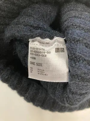 UNIQLO/ユニクロ/ニットキャップ/ビーニー/帽子/ブラック/ONE SIZE
