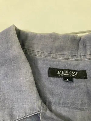 BRAINS/シャツ/ブラウス/トップス/ネイビー/L