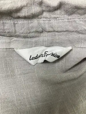 Ladies Fashion/シャツワンピース/ワンピース/ドレス/グレー/M,L体型の人に適合