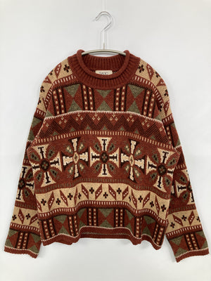 RENOWN/レナウン/ニット/セーター/トップス/オレンジ/M