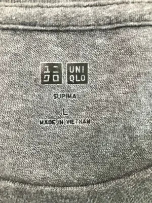 UNIQLO/ユニクロ/Tシャツ/カットソー/トップス/グレー/L