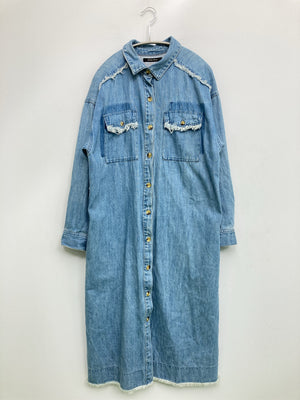 ROSE BUD/ローズバッド/シャツワンピース/ワンピース/ドレス/スカイブルー/F