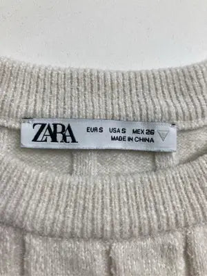 ZARA/ザラ/ニット/セーター/トップス/アイボリー/USA S