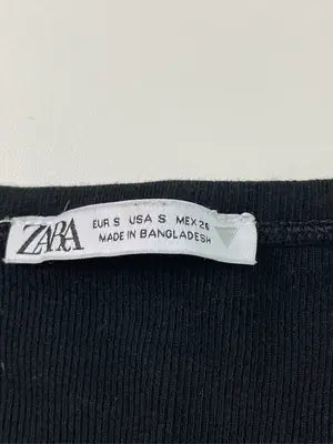 ZARA/ザラ/Tシャツ/カットソー/トップス/ブラック/USA S