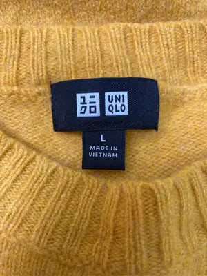 UNIQLO/ユニクロ/ニット/セーター/トップス/イエロー/L