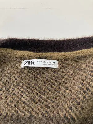 ZARA/ザラ/カーディガン/ボレロ/トップス/ブラウン/EUR M/USA M/ MEX 40