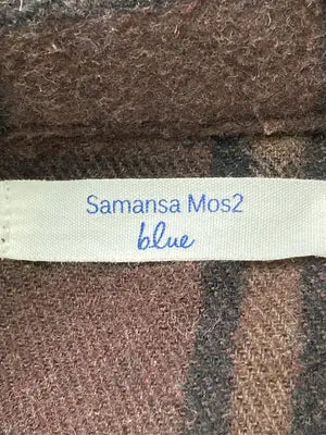 Samansa Mos2 blue/サマンサモスモスブルー/シャツ/ブラウス/トップス/ブラウン/フリー