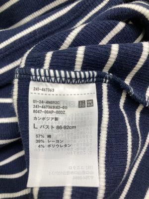 UNIQLO/ユニクロ/Tシャツ/カットソー/トップス/ネイビー/L