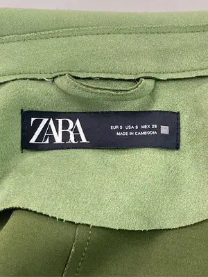 ZARA/ザラ/ステンカラーコート/ジャケット/アウター/グリーン/USA S
