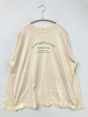 LOWRYS FARM/ローリーズファーム/Tシャツ/カットソー/トップス/アイボリー/F