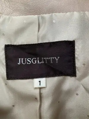 JUSGLITTY/ジャスグリッティー/レザージャケット/ジャケット/アウター/ベージュ/1