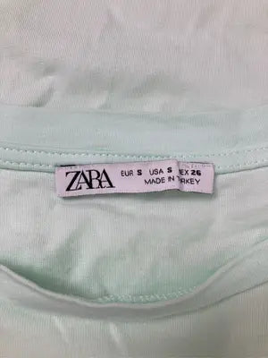 ZARA/ザラ/Tシャツ/カットソー/トップス/ライトグリーン/EUR S