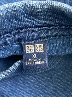 UNIQLO/ユニクロ/Tシャツ/カットソー/トップス/ブルー/XL