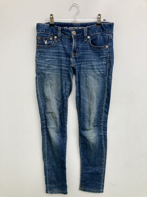 PLAYBOY JEANS/デニムパンツ/パンツ/ブルー/ウエスト61　ヒップ83　また下丈76