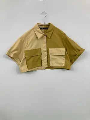 ZARA/ザラ/シャツ/ブラウス/トップス/ベージュ/S