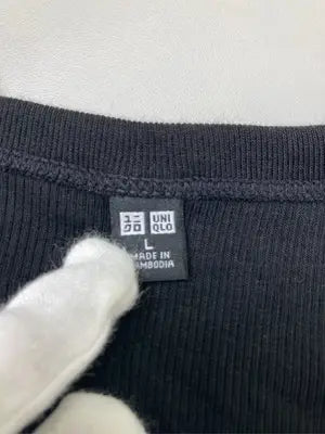UNIQLO/ユニクロ/Tシャツ/カットソー/トップス/ブラック/L