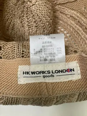 HK WORKS LONDON/エイチケーワークスロンドン/ハット/帽子/ベージュ/57.5cm