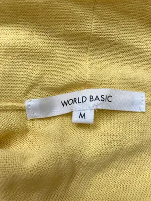 WORLD BASIC/カーディガン/ボレロ/トップス/イエロー/M