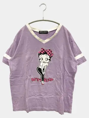 Betty・Boop/ベティブープ/Tシャツ/カットソー/トップス/パープル/L