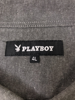 PLAYBOY/プレイボーイ/シャツ/ブラウス/トップス/グレー/4L