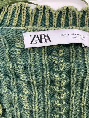 ZARA/ザラ/カーディガン/ボレロ/トップス/ライトグリーン/EUR M/USA M/MEX 28