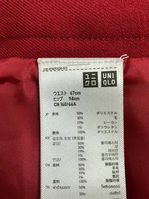 UNIQLO/ユニクロ/ショート/ミニスカート/スカート/レッド/ウエスト67cm ヒップ94cm