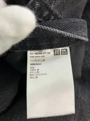 UNIQLO/ユニクロ/デニムパンツ/パンツ/ブラック/34(86.5cm)
