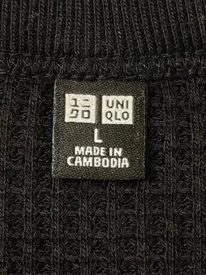 UNIQLO/ユニクロ/Tシャツ/カットソー/トップス/ブラック/L