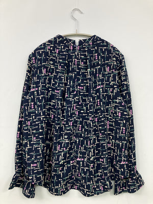 noa-ge/ノアジェ/シャツ/ブラウス/トップス/ネイビー/L