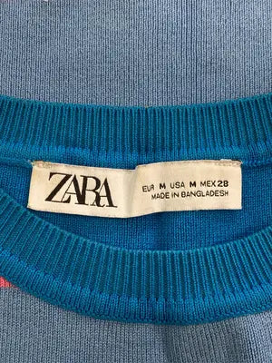 ZARA/ザラ/ベスト/トップス/ブルー/M