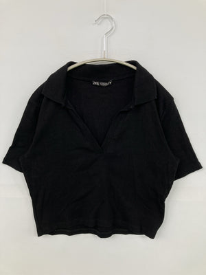 ZARA/ザラ/シャツ/ブラウス/トップス/ブラック/L
