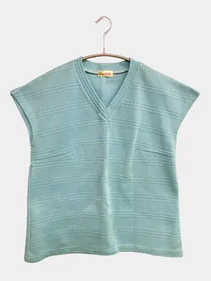 chilmy/Tシャツ/カットソー/トップス/スカイブルー