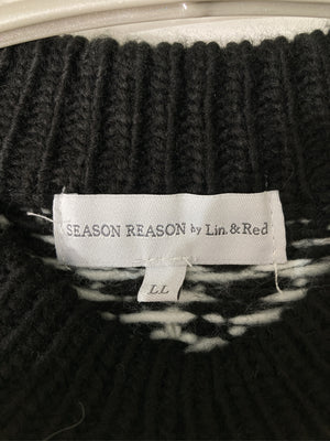 SEASON REASON/シーズンリーズン/ニット/セーター/トップス/ブラック/LL