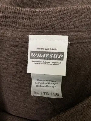 WHAT'S UP/ワッツアップ/Tシャツ/カットソー/トップス/ブラウン/XL